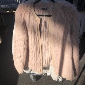 Love token rabbit fur jacket